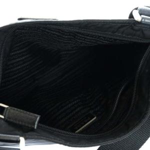 PRADA ロゴナイロンショルダーバッグ ブラック