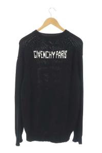 GIVENCHY クルーネック ロゴニット ダメージ加工 セーター XS