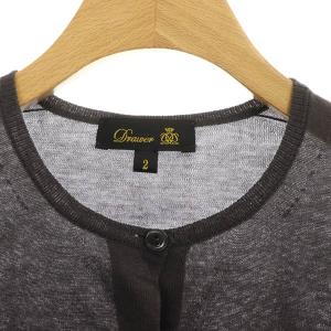 Drawer 18Gクルーネックカーディガン 2 チャコールグレー