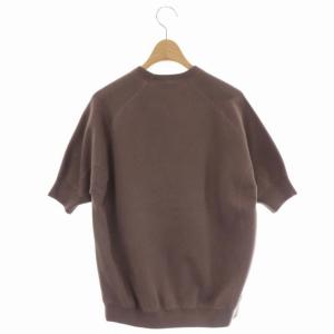 Drawer 21SS 16Gダブルフェイスショートスリーブニット 茶