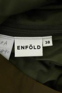 ENFOLD 21AW ストレッチタフタサイドタックSKIRT スカート ロング タイト デザイン 38 カーキ