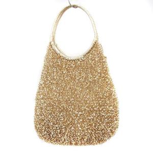 ANTEPRIMA ワイヤーバッグ ハンドバッグ ラウンド 縦型 ゴールド