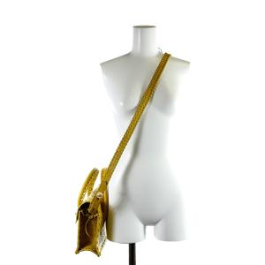 CARVING TRIBES マエストラS ショルダーバッグ レザー カッティング イエロー