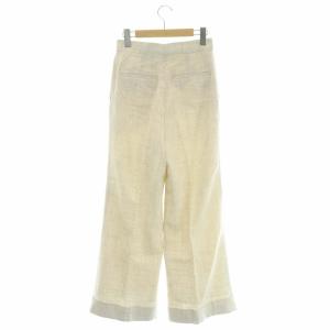 MADISONBLUE 20SS リネン混センタープレスパンツ フレアパンツ ロールアップ 02 ベージュ