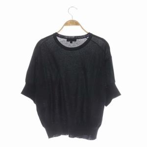 Drawer コットンショートスリーブニット 五分袖 1 ブラック