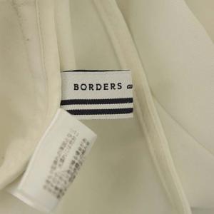BORDERS at BALCONY バックラッフルブラウス プルオーバー 七分袖 36 ホワイト
