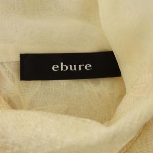 ebure オーガンジーレース ノースリーブワンピース シルク ハイネック 36 アイボリー