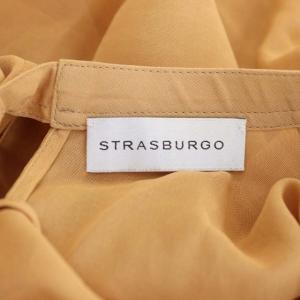 STRASBURGO ラッフルフリルノーカラーブラウス 40 ライトブラウン