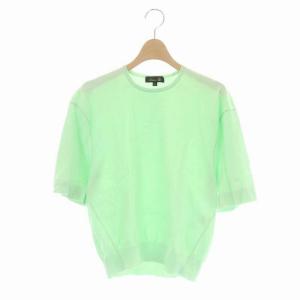 コットンショートスリーブニット 半袖 1 ライトグリーン