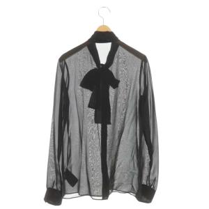 MADISONBLUE 20SS シアーボウタイブラウス 1 ブラック