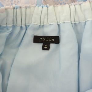 TOCCA FRAMBOYAN スカート 花柄 プリーツ 4 ライトブルー