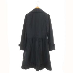 M'S GRACY スプリングコート ダブル 裾フリル 38 ネイビー