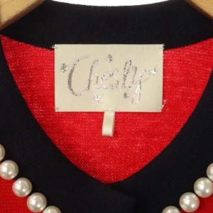 Chesty 20AW ワンピース ニット 2WAY パール装飾 0 レッド