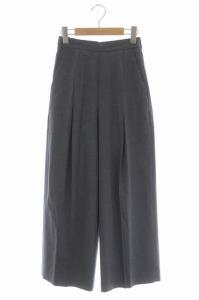 タックワイドスラックスパンツ グレー