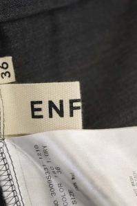 ENFOLD タックワイドスラックスパンツ グレー