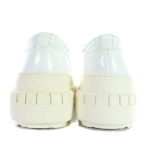Acne Studios プラットフォームシューズ エナメル レースアップ 37 ホワイト
