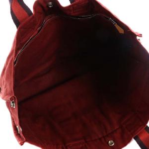 HERMES エールラインMM トートバッグ コットン レッド