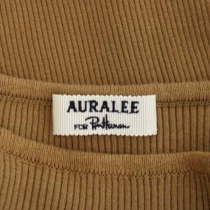 AURALEE ロンハーマン別注 ギザボートネック リブニット カットソー ブラウン