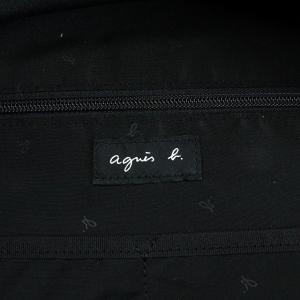 agnes b. デイパック ナイロン レザー ブラック