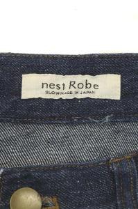 nest Robe リネンデニムパンツ テーパード ボタンフライ 2 ブルー