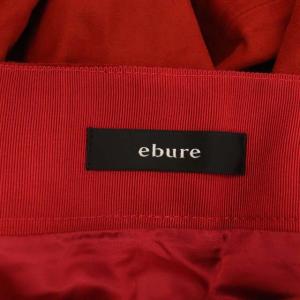 ebure やぎ革 レザースカート フレアスカート スエード ロング 36 レッド