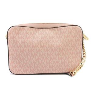 MICHAEL KORS ショルダーバッグ レザー ロゴ スクエア チェーン ピンク