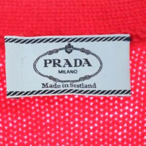 PRADA Vネックウールカーディガン マゼンタ