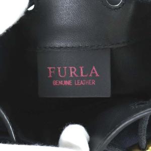 FURLA CORONA レザーバケットバッグ ネイビー