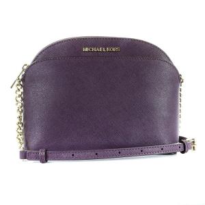 レザーショルダーバッグ パープル