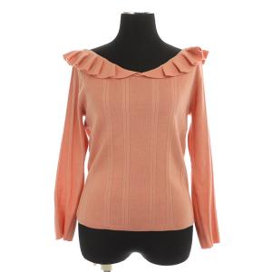 21AW タックフリルリブニットカットソー 36 ピンク