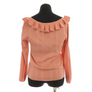 GRACE CONTINENTAL 21AW タックフリルリブニットカットソー 36 ピンク