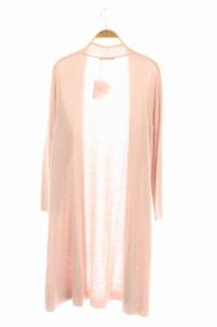 ANAYI 19SS Aラインロングニットカーディガン ピンク