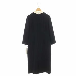 CELFORD 18SS 2WAY 襟付き タイトワンピース ミモレ丈 ロング ダークネイビー