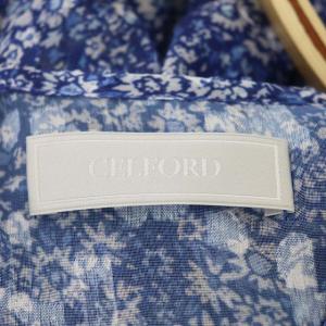 CELFORD 20SS 小花柄プリントワンピース 38 ブルー