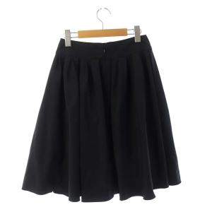 M'S GRACY フレアスカート 膝丈 タック ブラック