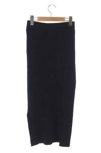 L'Appartement 20SS Boucle ニットロングスカート 34 ネイビー