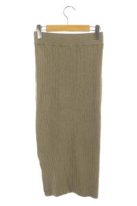 L'Appartement BOUCLEニットスカート スリット 34 ベージュ