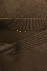 L'Appartement SIDE SLIT スカート ニット 36 ブラウン
