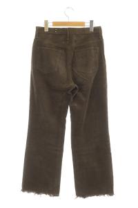 upper hights アパルトモン別注 TAYLOR CORDUROY DENIM コーデュロイパンツ ストレート カットオフ 25 茶 ブラウン