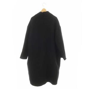 Deuxieme Classe ダブルビーバーノーカラーコート ブラック