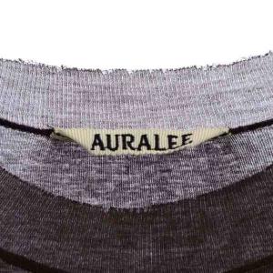 AURALEE GIZA SUPER HIGH GAUGE SHEER RIB シアーカットソー ブラウン