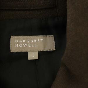 MARGARET HOWELL 19AW DRY WOOL TWILL ノースリーブロングワンピース ブラウン