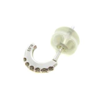 VENDOME AOYAMA 両耳ピアス K10WG ダイヤモンド 0.03ct