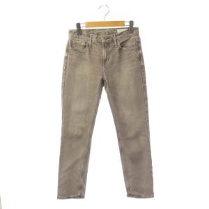 THE SERENA ジップフライ デニムパンツ テーパード グレー