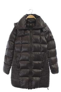 SARIN サリンダウンコート アウター フード付き ジップアップ ナイロン 02 ダークブラウン