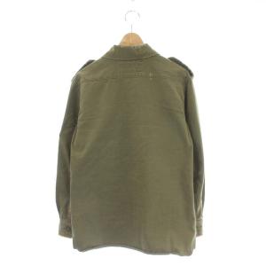 SAINT LAURENT PARIS 袖装飾付きミリタリージャケット カーキ