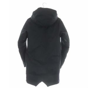 ATTACHMENT 透湿防水3レイヤーNyリップ フーデッドダウンコート 中綿 1 黒