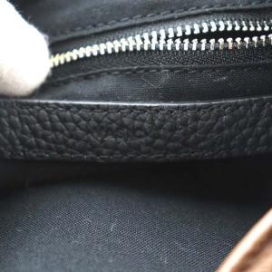 VASIC BOND MINI 巾着 ハンドバッグ レザー 茶