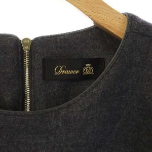 Drawer ニット バックジップクループルオーバー 長袖 2 グレー