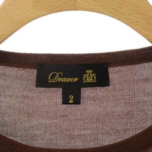 Drawer 18Gカシミヤシルククルーネックニットセーター 2 ブラウン